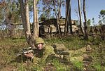 A soldier from 5/7 RAR training with a 1st Armoured Regiment tank in 2001