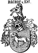 Wappen der Thüringer Linie der Bachofen von Echt