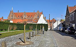 De Sint-Obrechtsstraat, in de richting van de Oostmeers