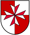 Malteserkreuz in verwechselten Farben: Wappen von Stroheim/Oberösterreich