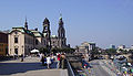 Brühlsche Terrasse mit Ständehaus, Katholischer Hofkirche und Semperoper