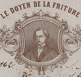 Portret van Monsieur Fritz op een brief (1862)