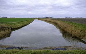 De Groote Tjariet het binnenland ingezien vanaf de Slaperdijk.