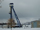 Schachtanlage Tagebau Klettwitz, Entwässerung, Turm mit Fördermaschinenhaus