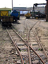 2 foot (610mm) Narrow-gauge tracks at the Leighton Buzzard Railway in Bedfordshire, England