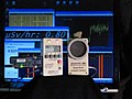 G-M pancake detector (right) feeding a microcontroller data-logger (left) sending data to a PC via bluetooth. A radioactive rock was placed on the detector causing the graph (in background) to rise.