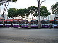 Fleet of SBS Transit buses parked at Boon Lay Interchange.