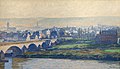 Stadtansicht von Trier über die Mosel, 1921, Öl auf Leinwand, 32 cm x 57 cm