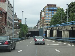 Ingang van de tunnel komende vanuit het zuiden