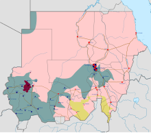 Map of Sudanese Civil War 2024