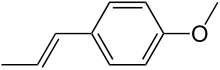 Structuurformule van trans-anethol