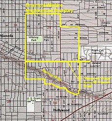 Beaumont-Wilshire Topographic Map