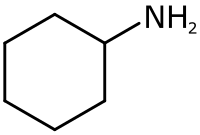 Structuurformule van cyclohexylamine