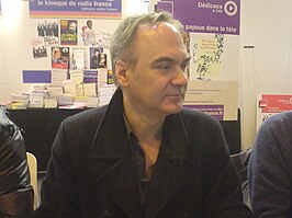 Hervé Le Tellier tijdens de Salon du Livre 2010 in Parijs.