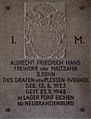 Erinnerungstafel Albrecht Friedrich Hans Freiherr von Maltzahn (1923–1948)
