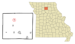 Location of Purdin, Missouri