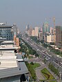 Main road to Tiananmen from Beijing Hotel