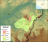 Map of the Dakoid languages