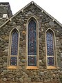 Stained glass windows in west side