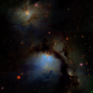 NGC 2071 (o.), NGC 2067 (r.), NGC 2068 (m.)