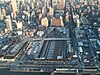 The West Side Yard west of Penn Station with Madison Square Gardens in the background in 2009