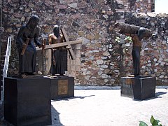 Statues about Good Friday Procession in Taxco