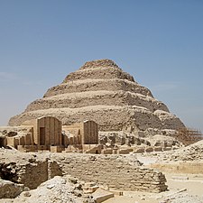 The Pyramid of Djoser, Saqqara, Egypt, by Imhotep, 2667–2648 BC[34]