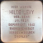 Stolperstein für Hilde Levy (Neusser Straße 38)