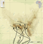 Map showing the migration of the Daza clans to the Tibesti from Kanem