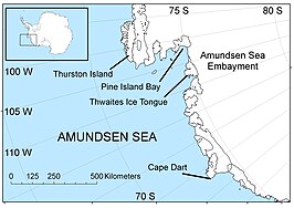 Kaart van de Amundsenzee