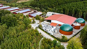 Biogasanlage zur energetischen Verwertung von kommunalem Bioabfall in Sundern.