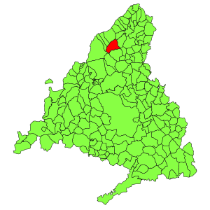 Municipal location within the Community of Madrid