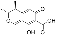 Structuurformule van citrinine