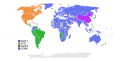 Image 9A map depicting digital terrestrial television standards (from Digital television)