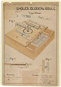 "Sholes, Glidden ve Soule" daktiloları için 1868'te düzenlenmiş bir patent belgesi.