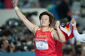 Die Olympiasechste Li Yanfeng