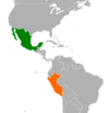 Location map for Mexico and Peru.