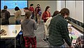 Attendees grabbing a bite to eat