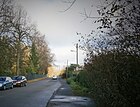 Uhlandstraße in Höhe Friedhof Wilhelmsruh nach Norden gesehen