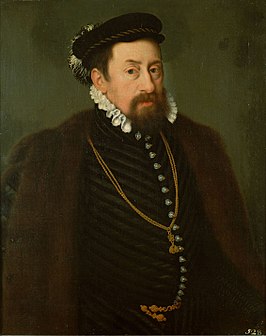 Portret van Maximiliaan II door Nicolas Neufchatel, 1566.