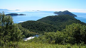 Blick von South Molle Island bis nach North Molle Island und Daydream Island (am linken Bildrand)