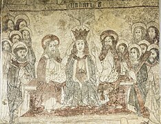 Coronation of the Virgin by the Holy Trinity in the presence of the martyred Apostles.