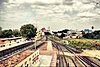 Tracks leading out of Thanjavur Junction station in 2012