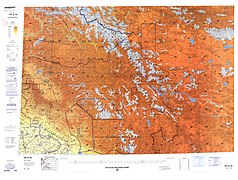 Map of the region including Dahongliutan (labeled as Ta-hung-li-t'an (Dahangliutan [sic])) (DMA, 1995)[a]