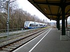 UBB-Zug am Bahnhof Ahlbeck an der Bahnstrecke Ducherow–Heringsdorf–Wolgaster Fähre