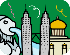 Malay Landmarks icon for the Wikipedia 20 event in 2021.