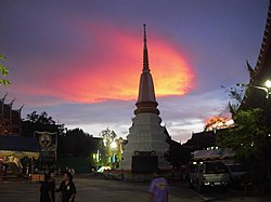 Chedi of Wat Kaeo Phaithun, formerly known as Wat Bang Prathun Nai the local historic temple