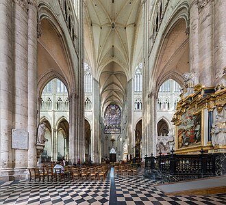 Transept and north stained glass windows