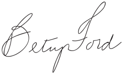 Betty Fords signatur