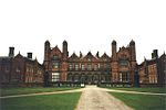 Capesthorne Hall and garden wall surrounding Entrance Court